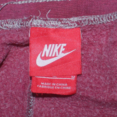 Nike Women Pink Fleece Jogger Sweatpants M Activewear Tapered