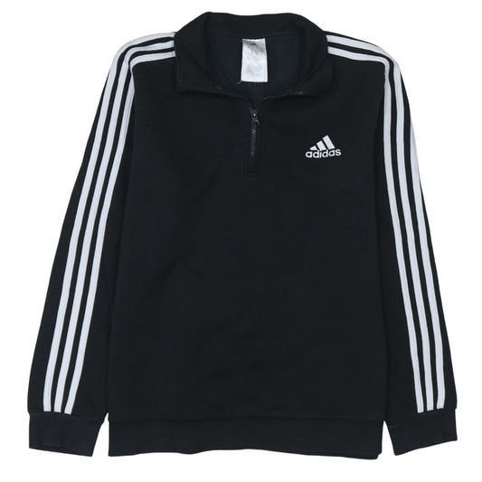Adidas Womens Black 1/4 Zip Pullover Sweatshirt Size L