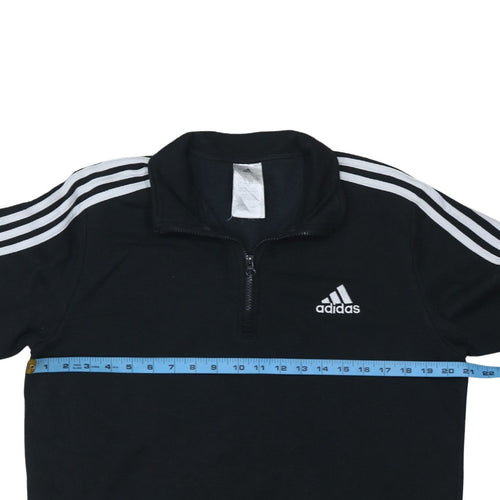 Adidas Womens Black 1/4 Zip Pullover Sweatshirt Size L