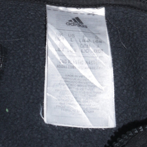 Adidas Womens Black 1/4 Zip Pullover Sweatshirt Size L