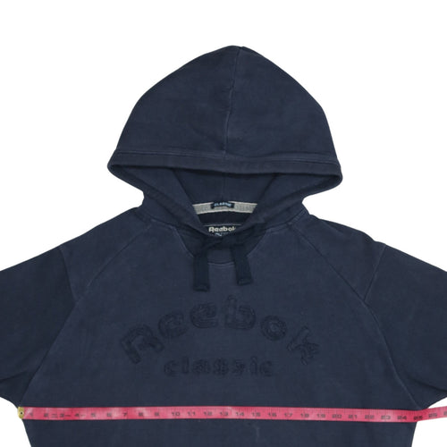 Reebok Classic Men's Blue Pullover Hoodie XL Retro Sportswear