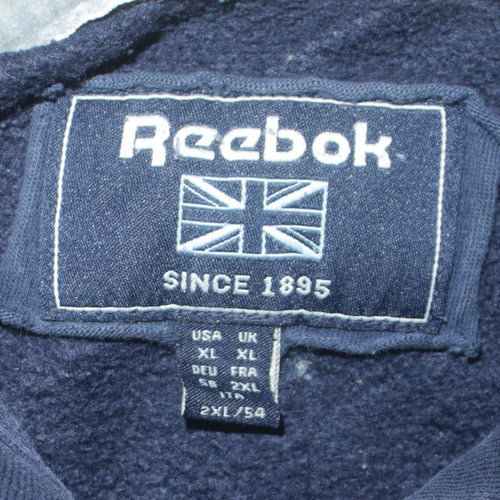 Reebok Classic Men's Blue Pullover Hoodie XL Retro Sportswear