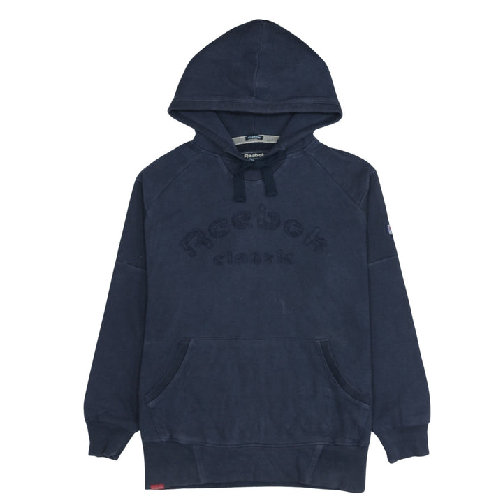 Reebok Classic Women's Navy Pullover Hoodie XL Cotton Blend Casual