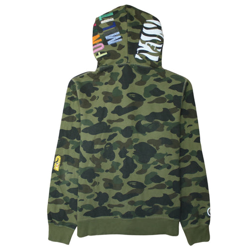 A Bathing Ape Men's Green Camouflage Full Zip Hoodie Size L