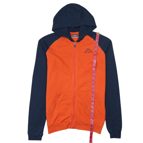Kappa Boys Orange & Navy Full Zip Hoodie 14 Years 164cm Cotton Blend