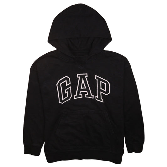 GAP Boys Black Pullover Hoodie Size 12 Cotton Blend Casual Sweatshirt