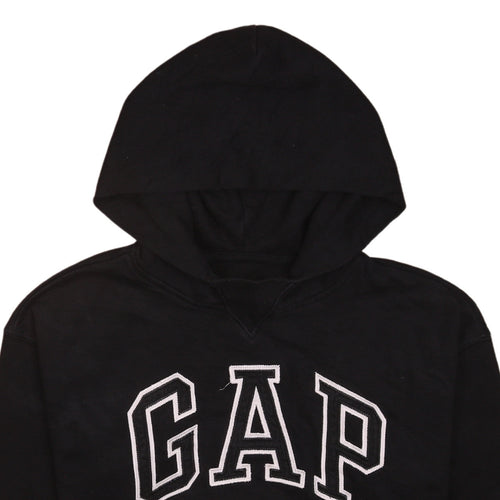 GAP Boys Black Pullover Hoodie Size 12 Cotton Blend Casual Sweatshirt