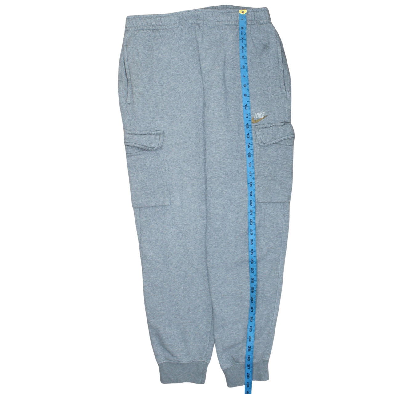 Nike Men's Grey Jogger Trousers M Regular Fit Cotton Blend