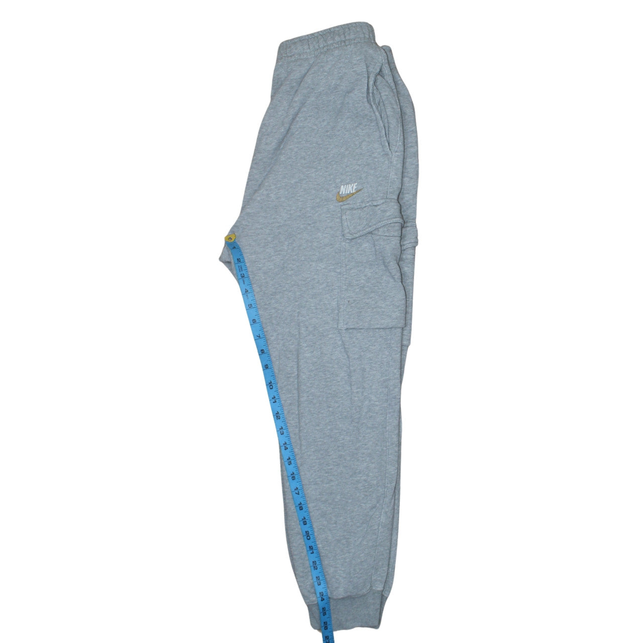 Nike Men's Grey Jogger Trousers M Regular Fit Cotton Blend