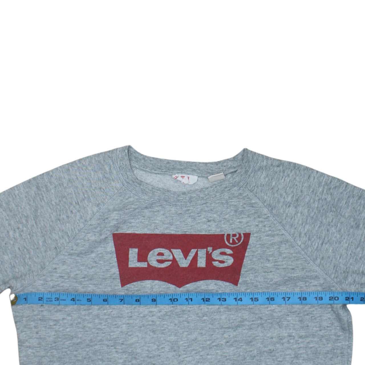 Levi's Men's Grey Logo Crew Neck Pullover Sweatshirt Size L