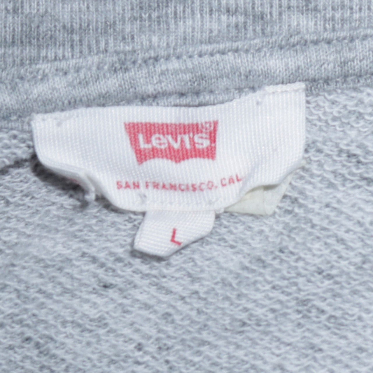 Levi's Men's Grey Logo Crew Neck Pullover Sweatshirt Size L