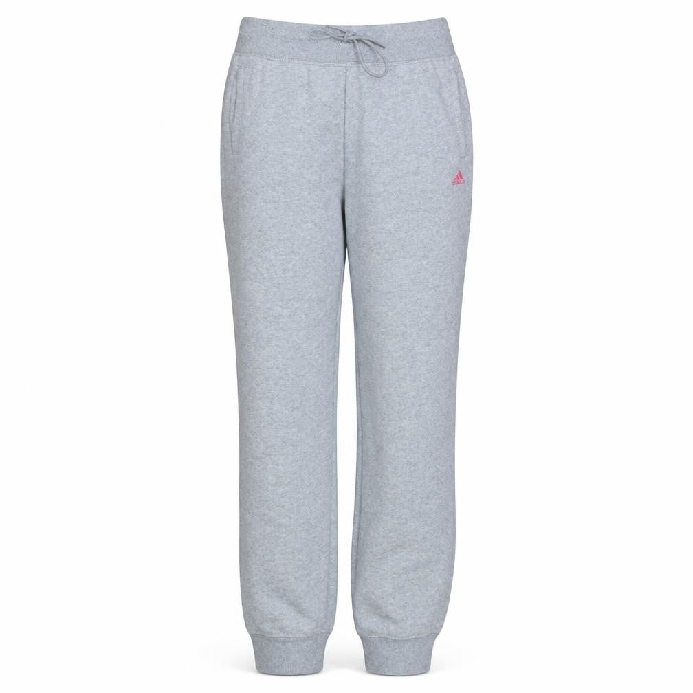 Front view of Adidas Women’s Grey Climalite Jogger Sweatpants, size S