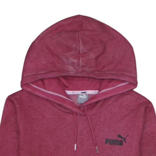 Puma Womens Pink Pullover Hoodie XS Casual Athletic Sweatshirt