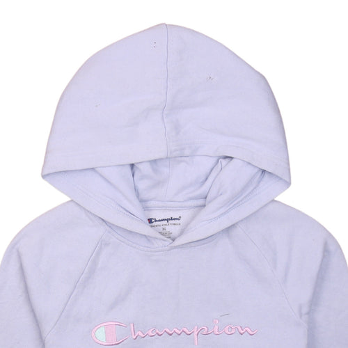 Champion Womens Lilac Hoodie XL Pullover Embroidered Logo Casual
