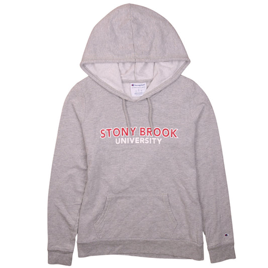 Champion Women Grey Pullover Hoodie Stony Brook University L