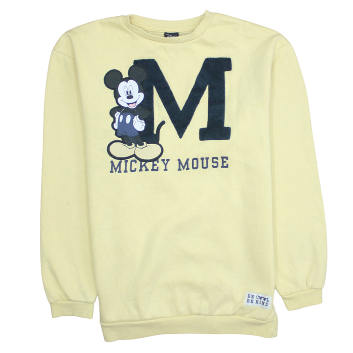 Disney at Primark Boys Yellow Mickey Mouse Sweatshirt 14-15 Years Crew Neck