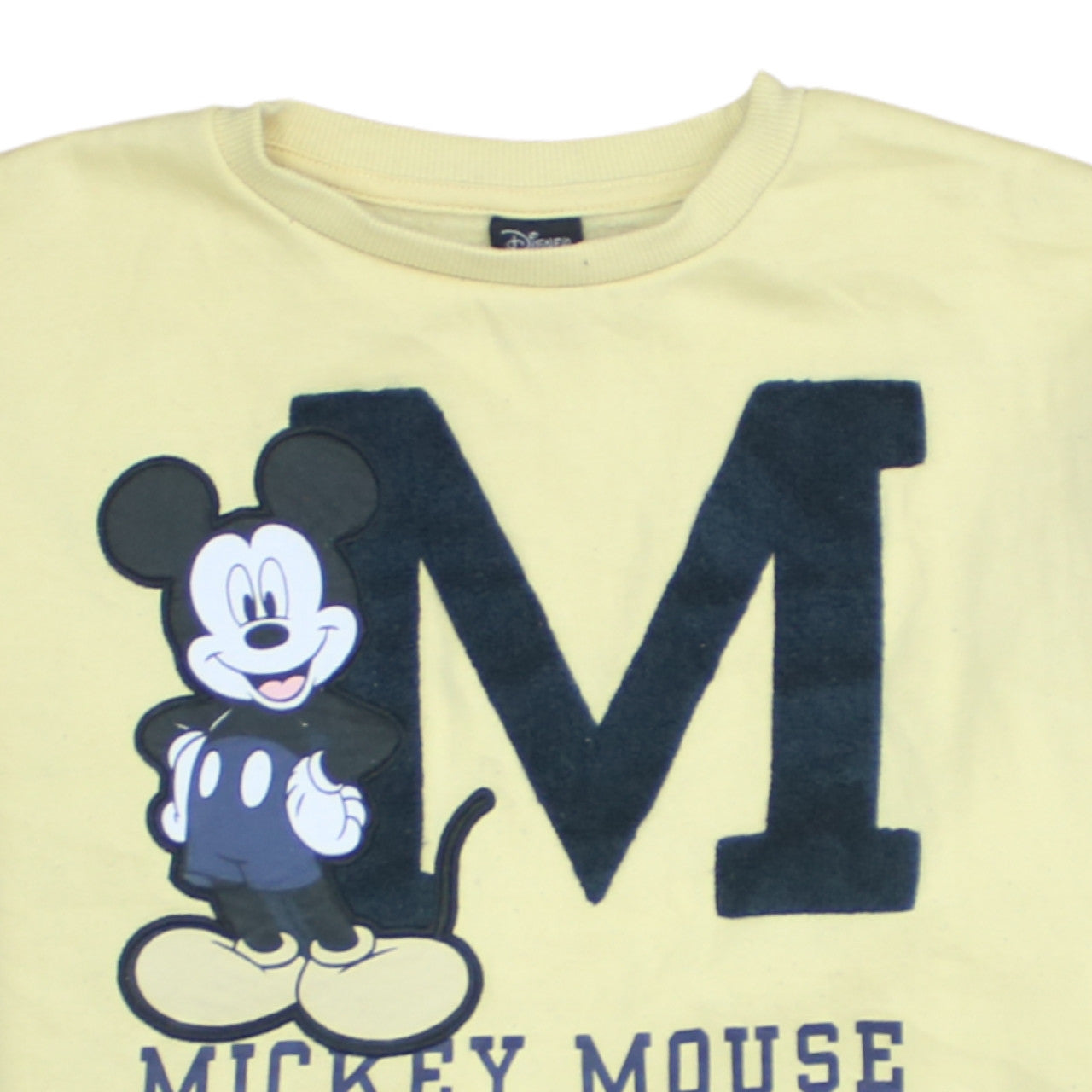 Disney at Primark Boys Yellow Mickey Mouse Sweatshirt 14-15 Years Crew Neck