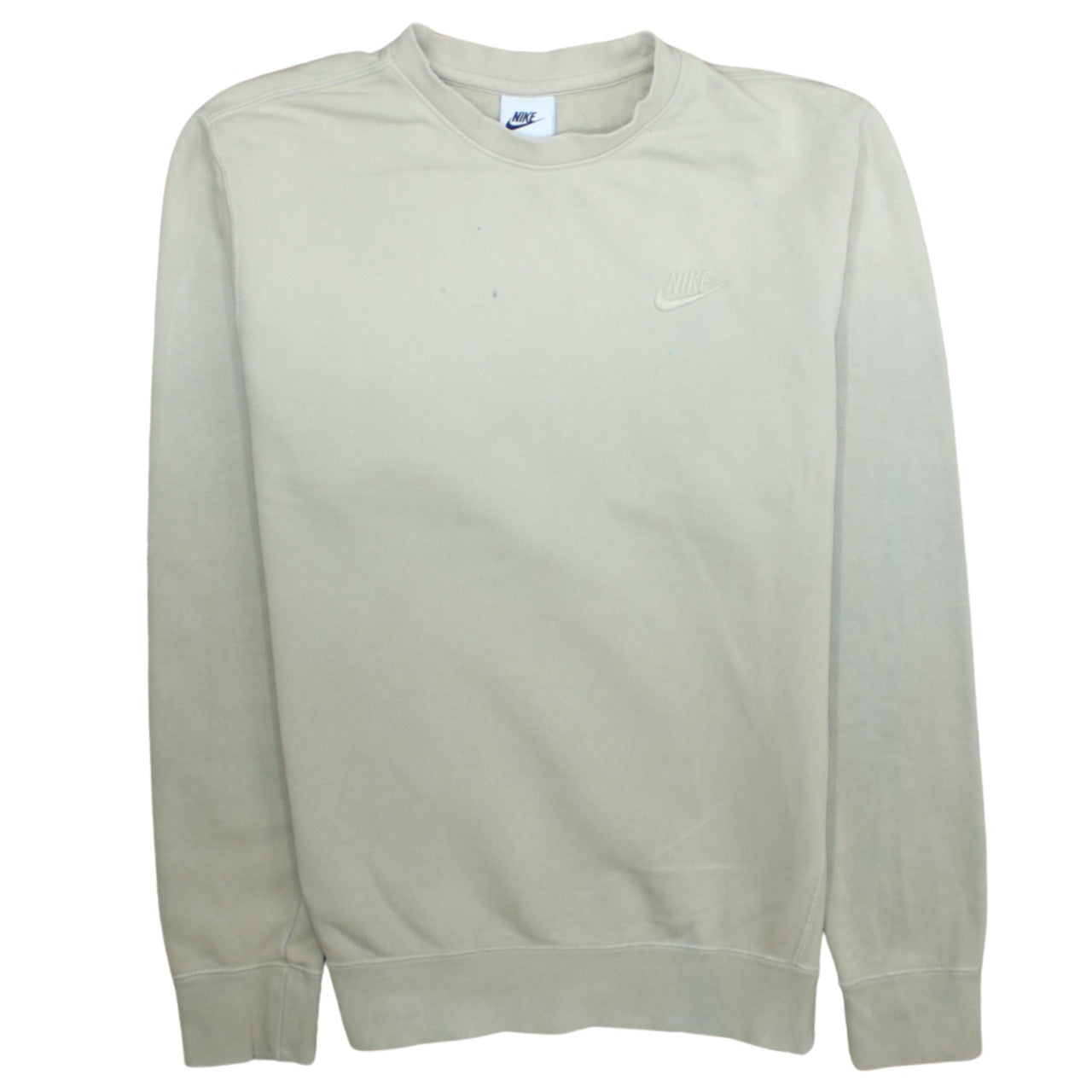 Nike Men's Beige XS Crew Neck Long Sleeve Pullover Sweatshirt