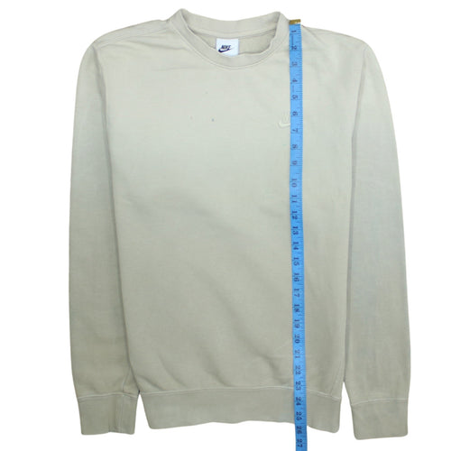 Nike Men's Beige XS Crew Neck Long Sleeve Pullover Sweatshirt