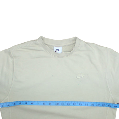 Nike Men's Beige XS Crew Neck Long Sleeve Pullover Sweatshirt
