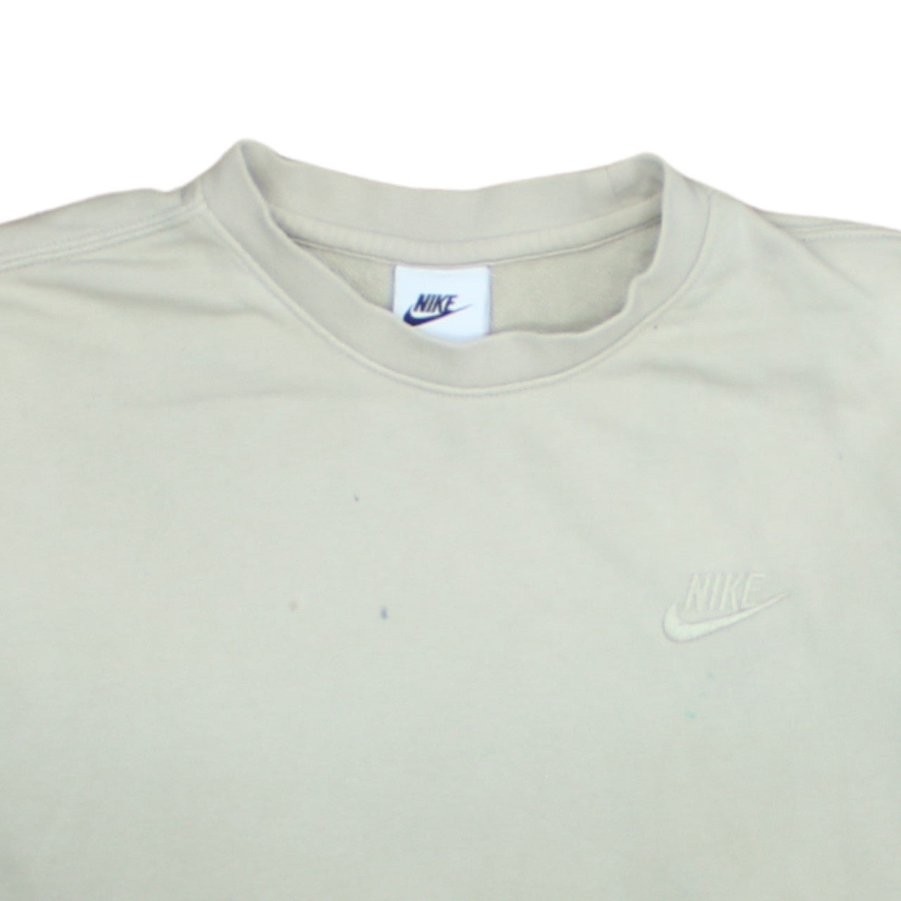 Nike Men's Beige XS Crew Neck Long Sleeve Pullover Sweatshirt