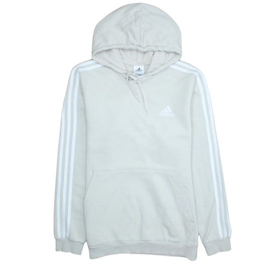 Adidas Men’s Beige Pullover Hoodie Size L Regular Fit Sportswear