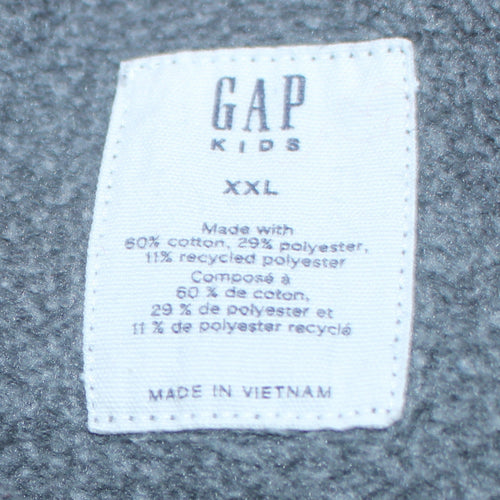 GAP Kids Boys Blue Pullover Hoodie XXL Cotton Blend Logo Sweatshirt
