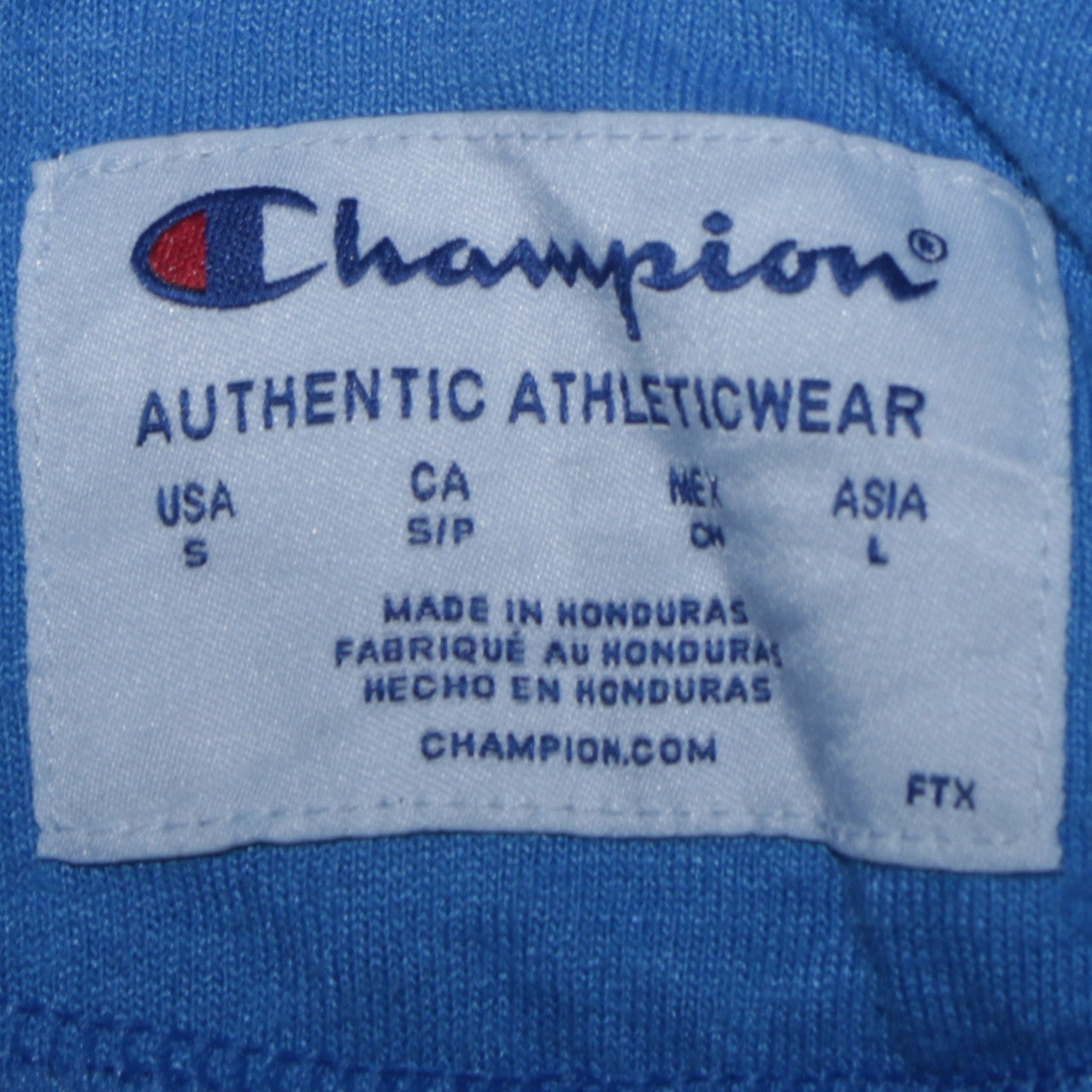 Champion Men's Blue Pullover Hoodie Size S Graphic Logo Sweatshirt