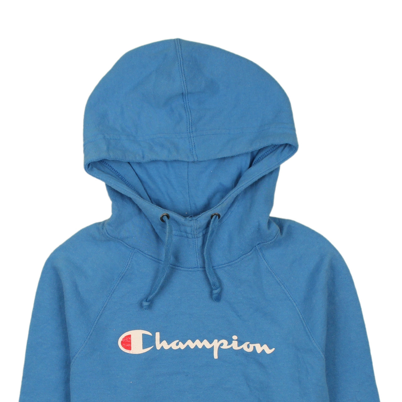 Champion Men's Blue Pullover Hoodie Size S Graphic Logo Sweatshirt