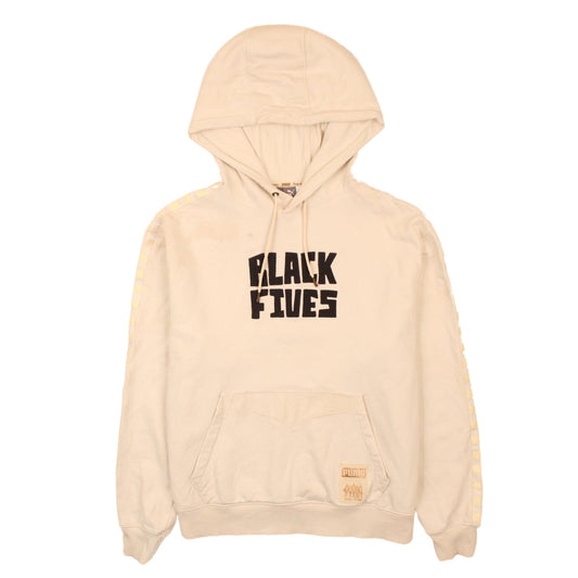 Puma Men’s Beige Pullover Hoodie M Regular Fit Sports Graphic