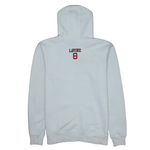 Primark NBA Chicago Bulls White Hoodie Men L Pullover Graphic Print