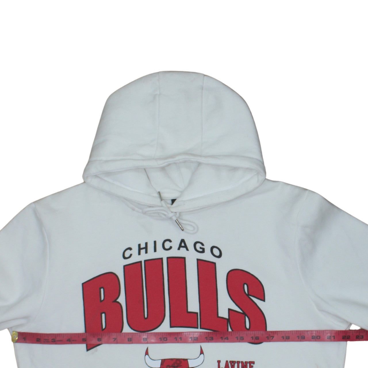 Primark NBA Chicago Bulls White Hoodie Men L Pullover Graphic Print