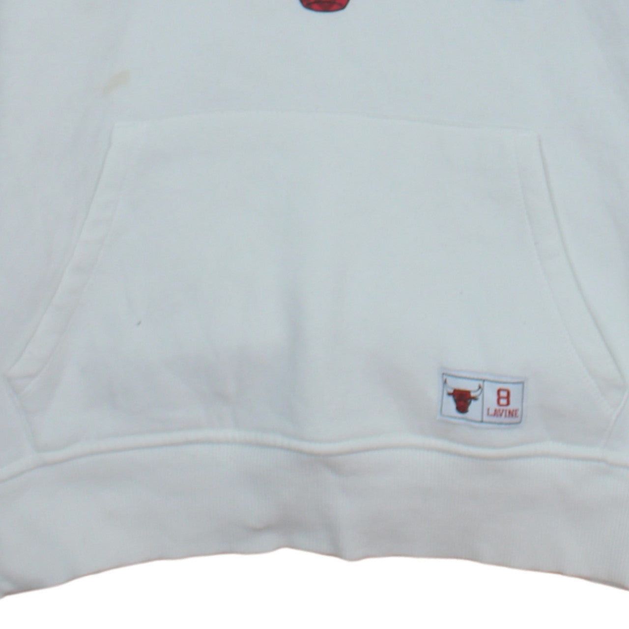 Primark NBA Chicago Bulls White Hoodie Men L Pullover Graphic Print