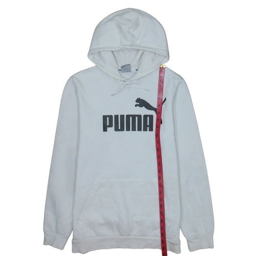 PUMA Men's White Pullover Hoodie Small Regular Fit Sportswear