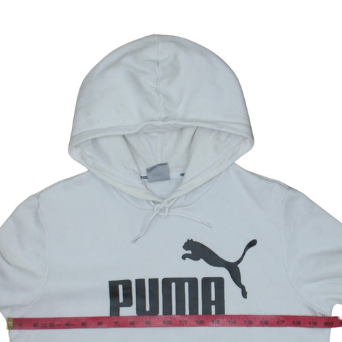 PUMA Men's White Pullover Hoodie Small Regular Fit Sportswear