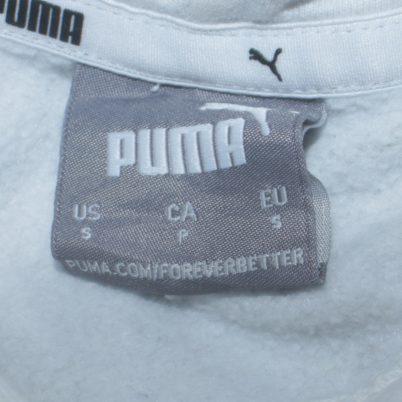PUMA Men's White Pullover Hoodie Small Regular Fit Sportswear