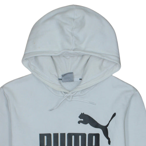 PUMA Men's White Pullover Hoodie Small Regular Fit Sportswear
