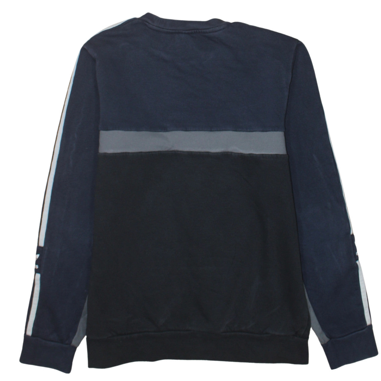 Adidas Boys Navy Black Colourblock Sweatshirt XL 15-16 Years Long Sleeve