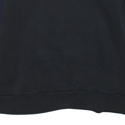 Adidas Boys Navy Black Colourblock Sweatshirt XL 15-16 Years Long Sleeve