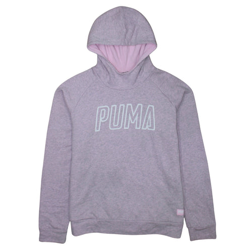 Puma Womens Grey Hooded Pullover Sweatshirt XL