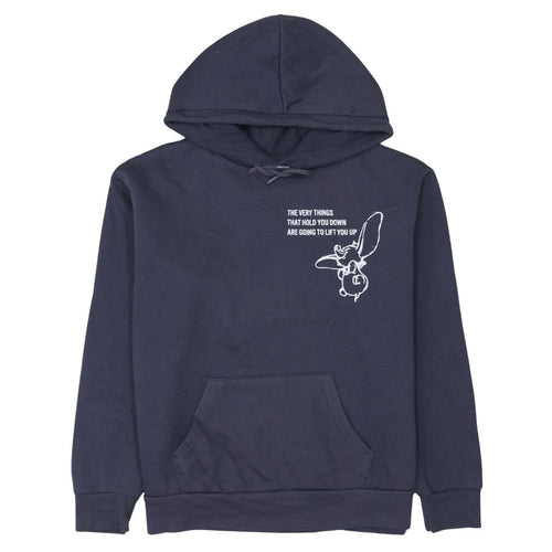 Disney Womens Navy Dumbo Graphic Pullover Hoodie Size S 10/12
