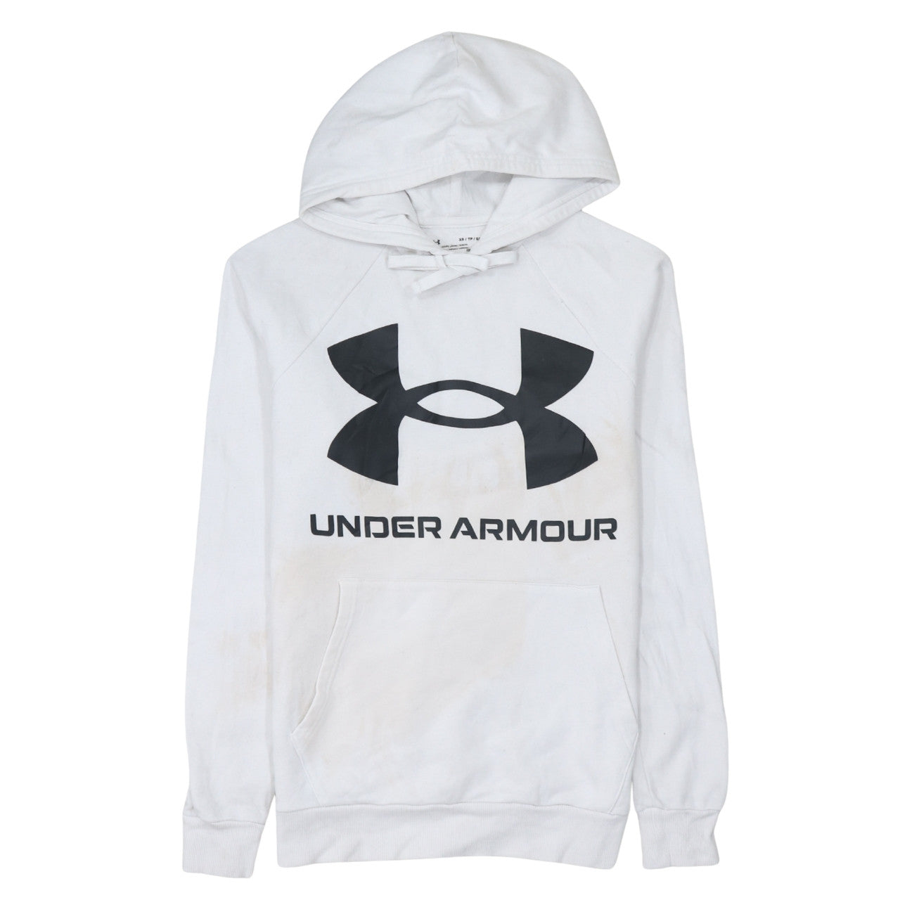 Under Armour Mens White XS Pullover Hoodie ColdGear Fleece Sportswear