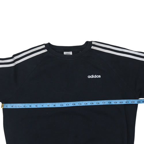 Adidas Womens Black Pullover Sweatshirt XS Classic Crew Logo