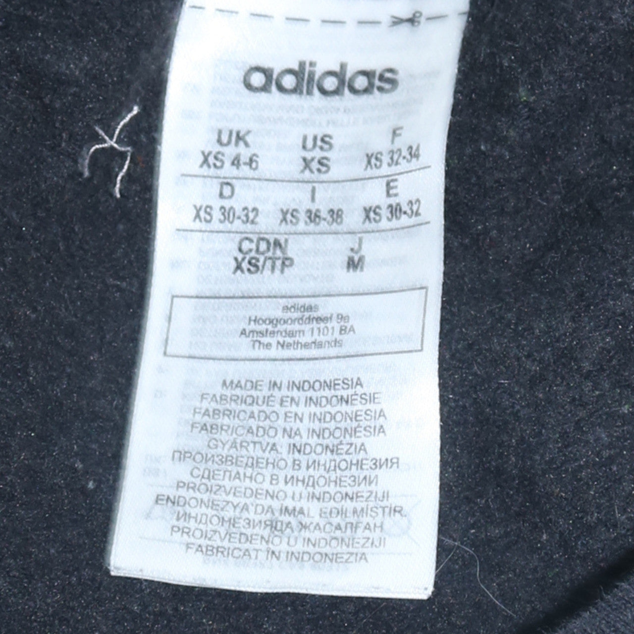Adidas Womens Black Pullover Sweatshirt XS Classic Crew Logo