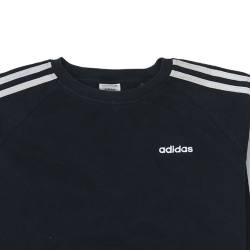 Adidas Womens Black Pullover Sweatshirt XS Classic Crew Logo