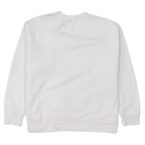 Disney Womens Ivory Mickey Mouse Graphic Pullover Sweatshirt XL