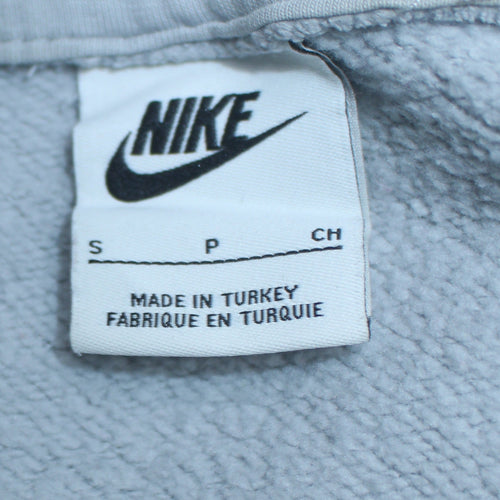Nike Mens Grey Small Pullover Hoodie Graphic Print Sportswear