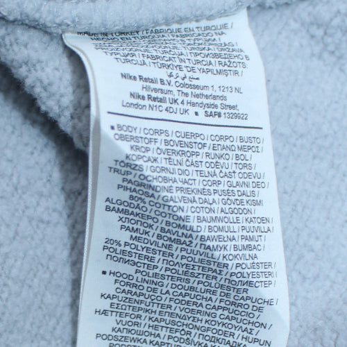 Nike Mens Grey Small Pullover Hoodie Graphic Print Sportswear