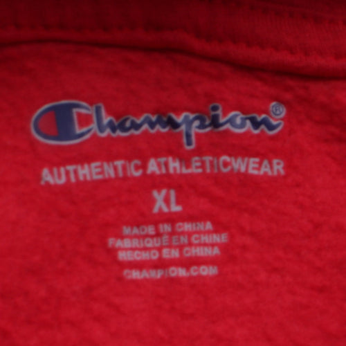 Champion Womens Red XL Pullover Hoodie Sweatshirt Casual Athletic