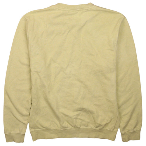 Nike Men's Beige Small Logo Crew Neck Pullover Sweatshirt